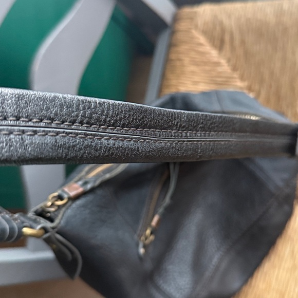 The Sak Black pebbled Leather Hobo Bag purse - Picture 13 of 16